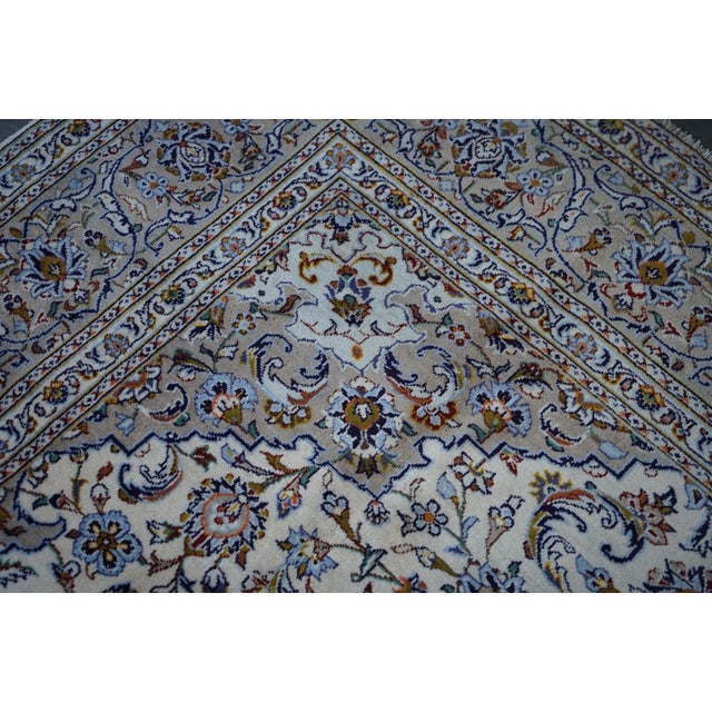 Large Vintage French Cream Rug For Sale - Image 11 of 17