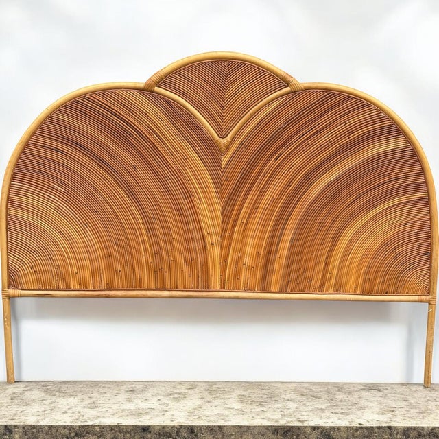 Vintage Gabriella Crespi Pencil Reed Rattan Tall Dresser For Sale - Image 9 of 10