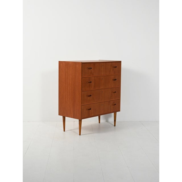 Scandinavian Teak Chest of Drawers, 1950s For Sale - Image 3 of 9