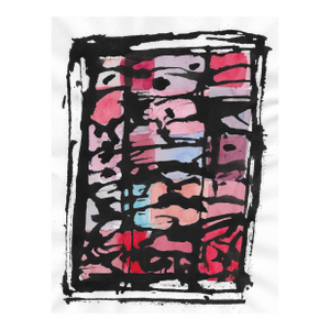 1991 Mark Dorman Blood in the Air Abstract Painting