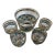 1960s Mid-Century Modern Culver Empress Footed Whiskey Rocks Glasses & Ice Bucket - Set of 5 For Sale
