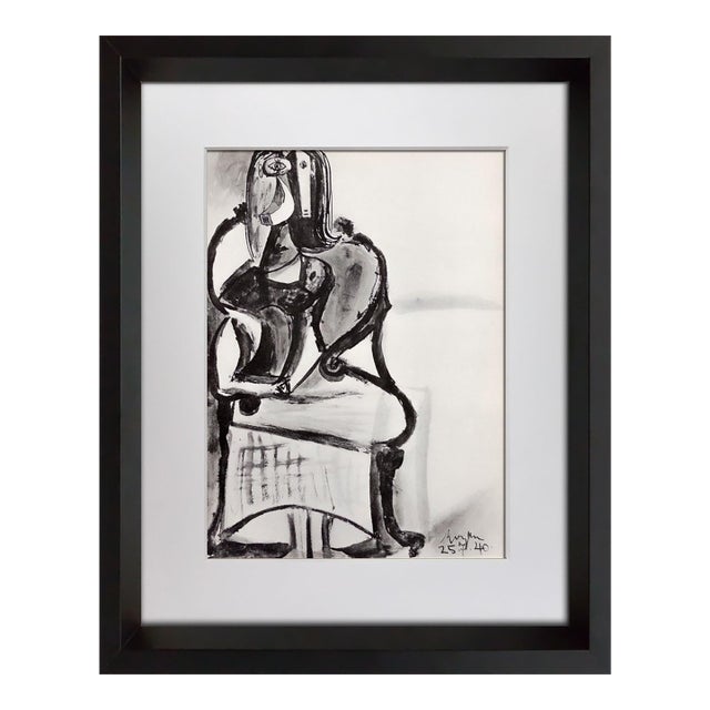 Pablo Picasso Original Lithograph Royan 25.7.40 Limited Edition Framed Coa For Sale