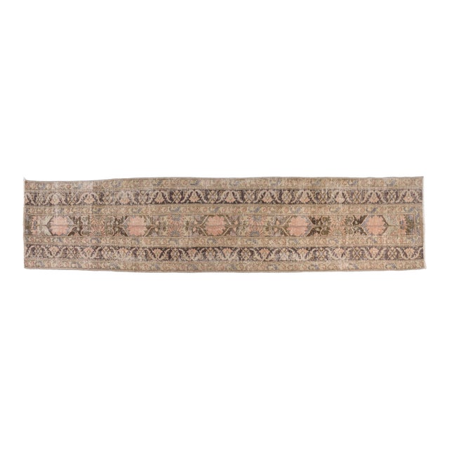 Mid 20th Century Handknotted Oushak Runner Rug For Sale