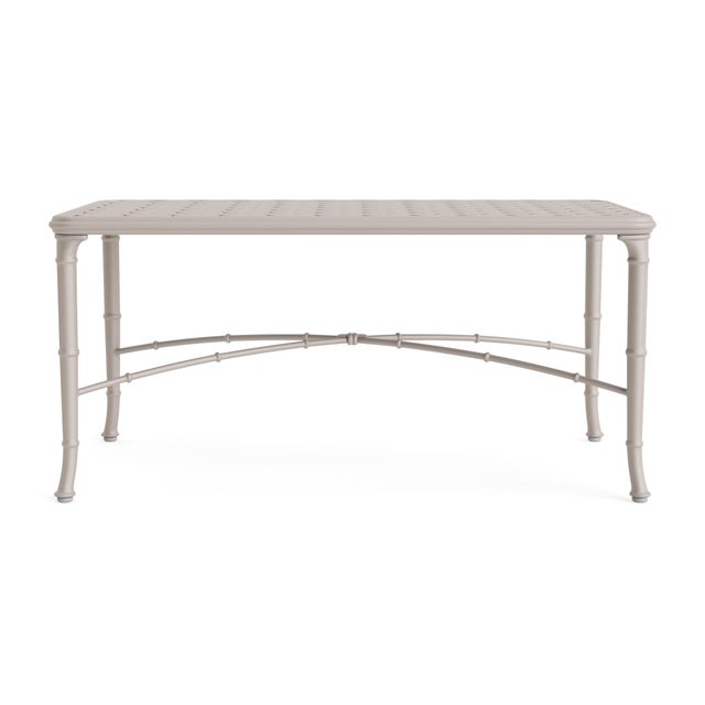 Brown Jordan Brown Jordan Calcutta 24" x 42" Cast Top Coffee Table, Dove frame For Sale - Image 4 of 11