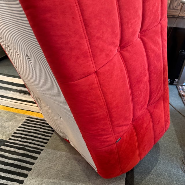 Michel Ducaroy for Ligne Roset Togo Armless Sofa, Alcantara Goya Red For Sale - Image 12 of 12