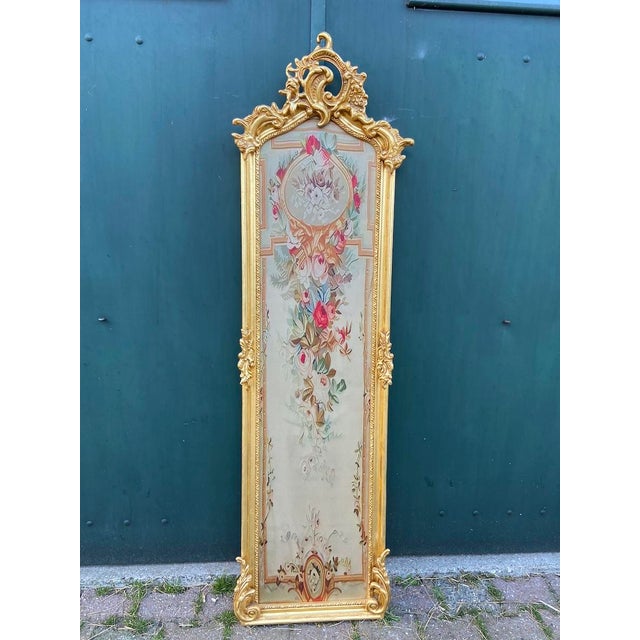 Wood 1960s French Louis XVI Gold Beech Floral Wall Art For Sale - Image 7 of 10