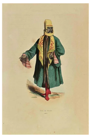 Auguste Wahlen, Mardin Turk, Lithograph, 1844