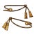 Vintage Italian Gilt Metal Rope & Tassel Curtain Tiebacks, Pair For Sale