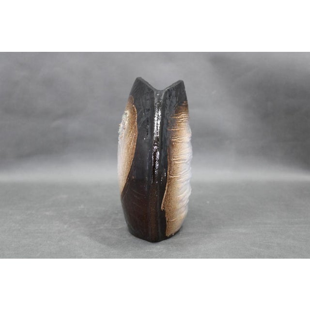 1970s Brutalist Ceramic Art Vase, Czechoslovakia, 1970s For Sale - Image 5 of 11