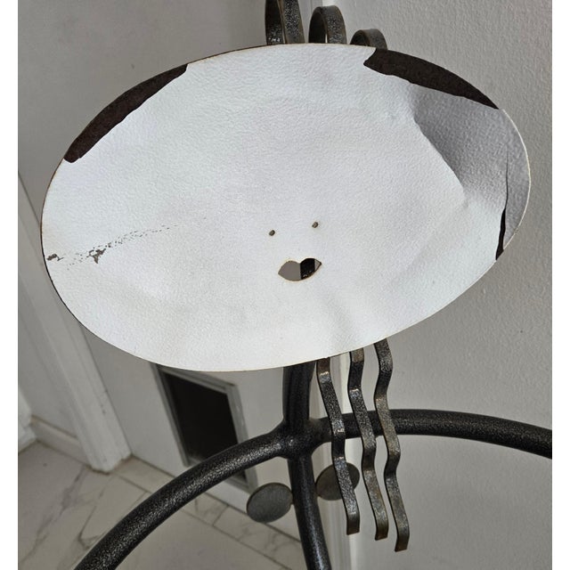 He/She Sculptural Postmodern Metal Bistro Set – Attributed to Rockledge Studios (Unsigned) For Sale - Image 14 of 14