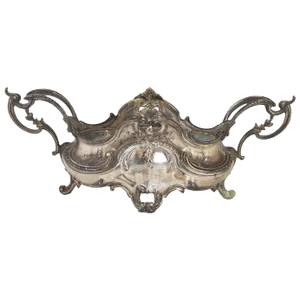 Louis XV Style Silver-Plated Metal Planter