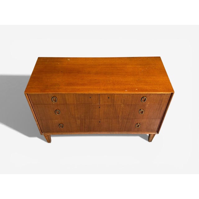 Brown Swedish Modern Chest of Drawers by Axel Larsson, Mahogany Veneer, 1940s For Sale - Image 8 of 13