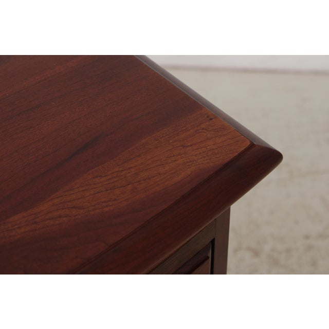 Pennsylvania House Bow Front Cherry 3 Drawer Nightstand For Sale - Image 10 of 13