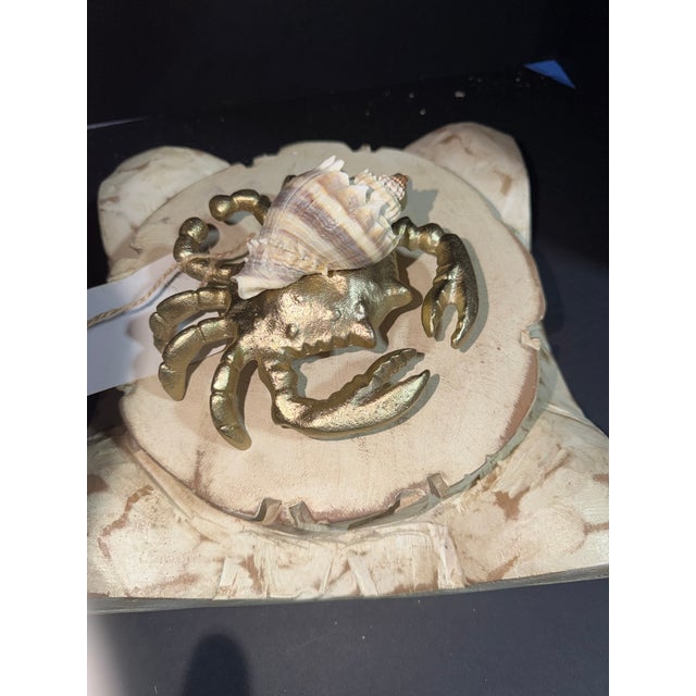 Coastal Celestial Meets the Sea Crab-Coastal Art Sculpture For Sale - Image 3 of 3