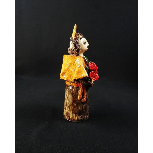 Ceramic Ines Machado, Statuette of Saint Anthony of Padua, 2025, Terracotta For Sale - Image 7 of 14