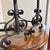 Antique Spanish Wrought Iron Scrolled Spiral Fireplace Andirons Firedogs For Sale - Image 9 of 9