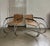 Pair of rattan and chromed tubular metal lounge chairs (in style) of ludwig mies van der rohe, 1930s. this set might be...