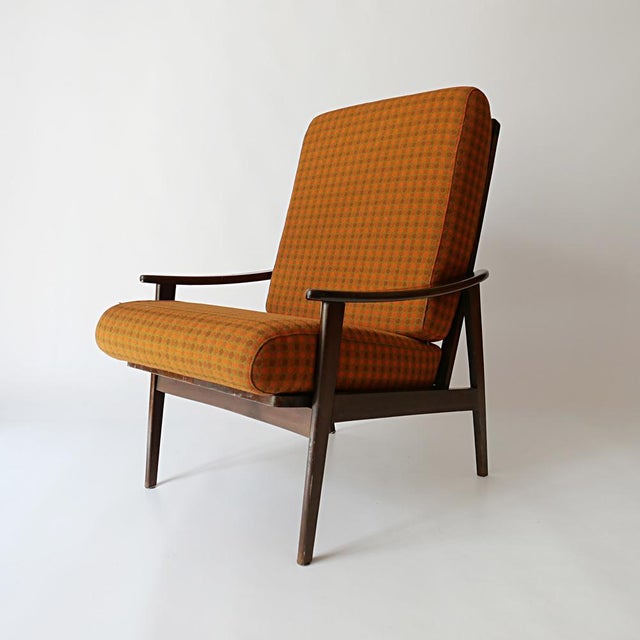 Brown Vintage Scandinavian Teak Armchair, 1970s For Sale - Image 8 of 12