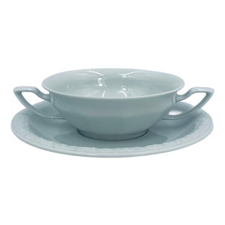 White Bowl with Stand by Maria Bouillon for Rosenthal, 1965, Set of 2 For Sale