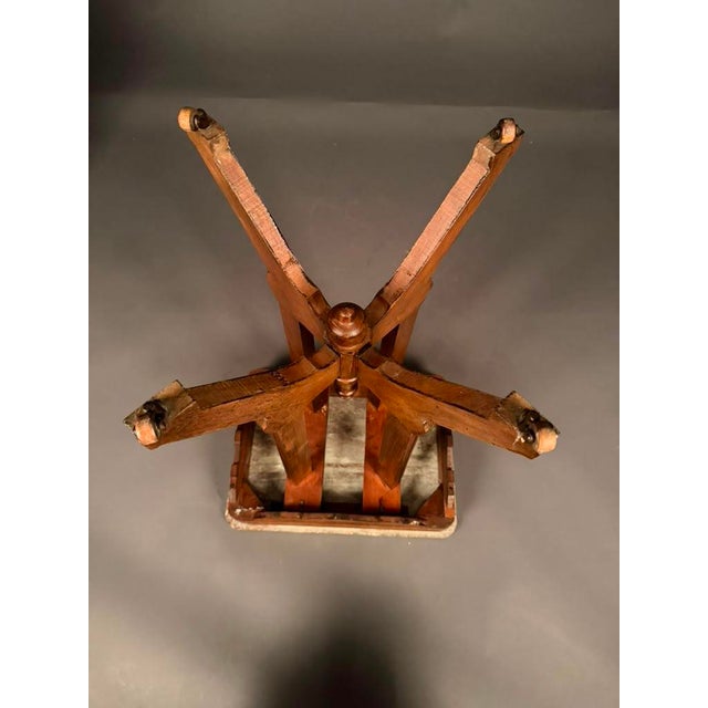 American Eastlake Victorian Walnut Marble Top Tea Table With Original Finish, Circa 1880 For Sale In Indianapolis - Image 6 of 17