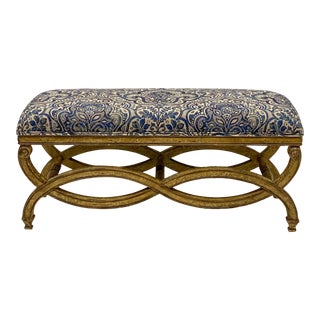 Vintage Neo-Classical Style Bench / Ottoman For Sale