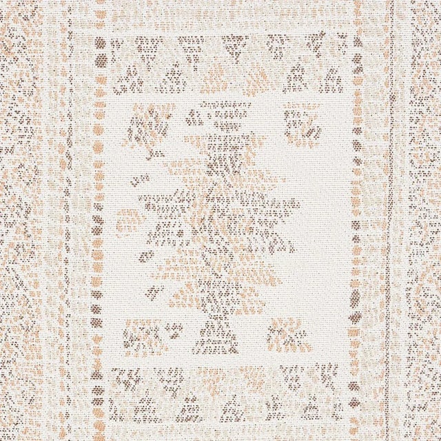 African Schumacher Maracena Jacquard Fabric in Natural For Sale - Image 3 of 4