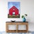 Summer Air by Justin Wheatley | Acrylic on panel Red barn under a blue sky. For Sale - Image 4 of 5