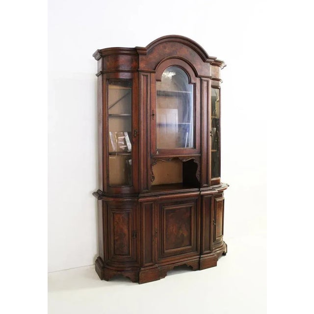 Walnut Display Cabinet, 1900s For Sale - Image 3 of 9