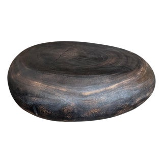 Andrianna Shamaris Pebble Style Suar Wood Charred Coffee Table For Sale