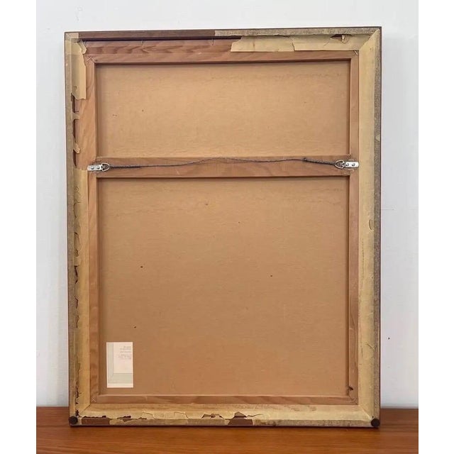 Vintage Mid-Century Modern Abstract Floral Painting by E. Sundt, Signed '57 For Sale - Image 9 of 10