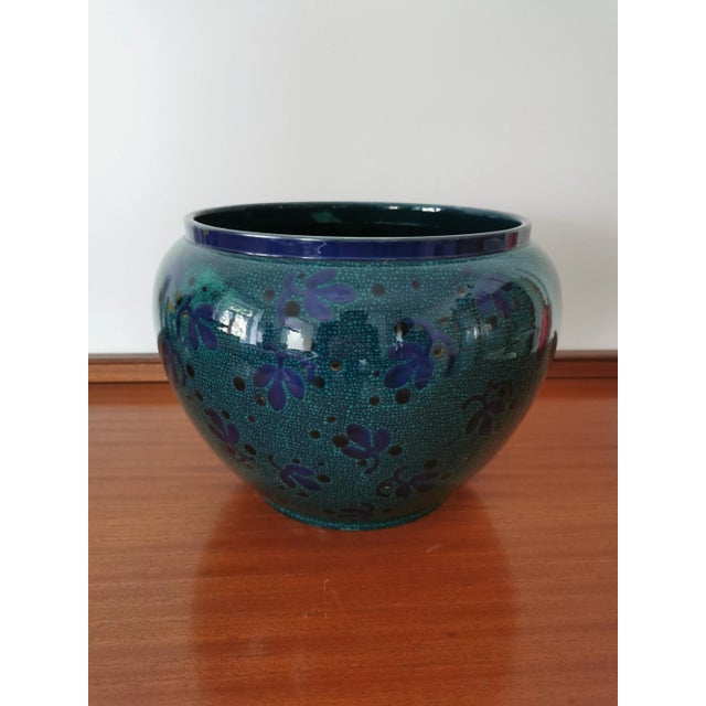 Large Art Nouveau Cachepot Planter Bowl by Christian Neureuther, 1890s For Sale - Image 3 of 12