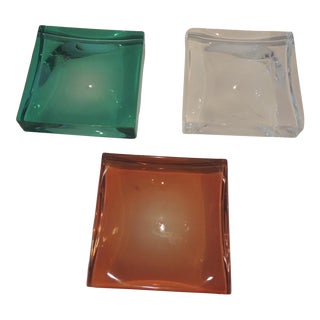 A.v.f. Style Lucite Drinks Coasters - Set of 3 For Sale