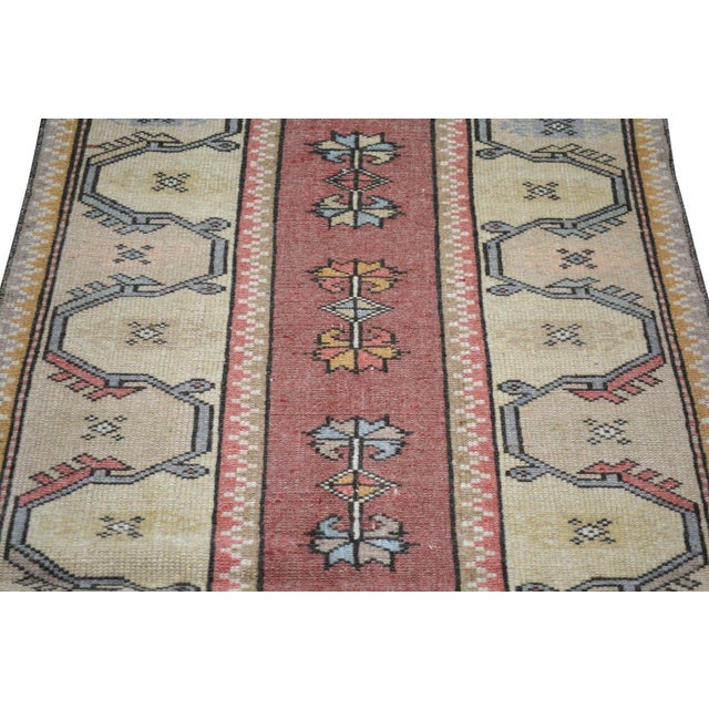 Turkish Vintage Turkish Anatolian Hand Knotted Wool Rug, 2'4"x9'2" For Sale - Image 3 of 4
