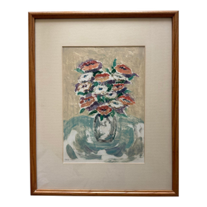Vintage Framed Floral Still Life Painting