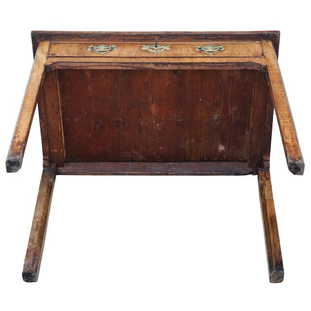 Antique Georgian Walnut Desk or Dressing Table, 1750s For Sale - Image 9 of 10