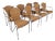 Vintage Wicker and Iron Armchairs by Frederic Weinberg, 1950s, Set of 8 For Sale
