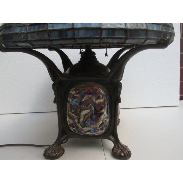 Late 20th Century Tiffany Style Turtle Back Lamp For Sale - Image 10 of 13