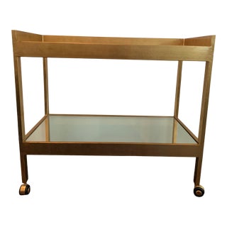 Worlds Away Gold Bar Cart For Sale