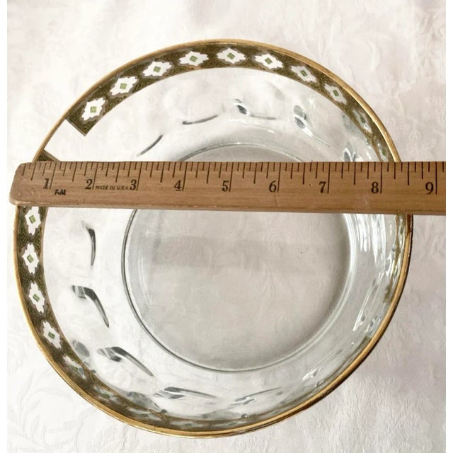 Mid 20th Century Culver Valencia Gold Filigree With Green Accents Serving Pieces- Set of 3 Mid 20th Century Excellent "Mint" Condition For Sale - Image 5 of 12