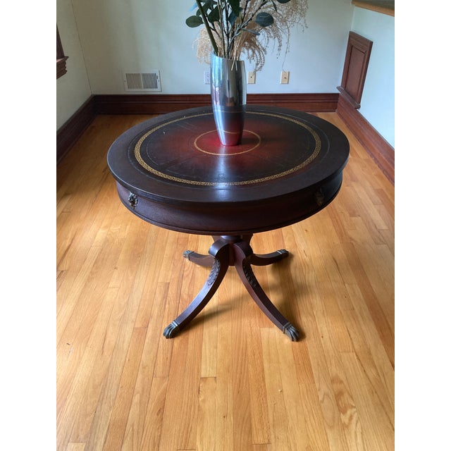 1950s American Regency Pedestal Table C. For Sale - Image 10 of 10