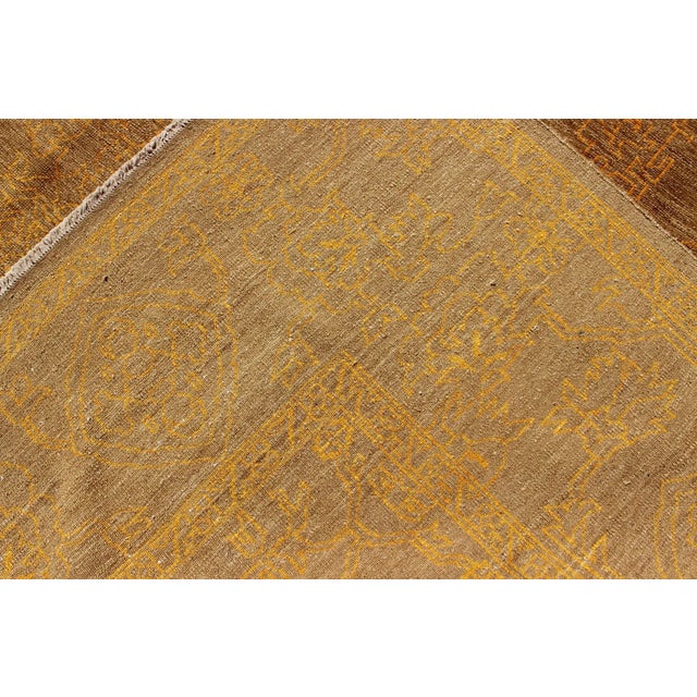 Fine Transitional Rug by Keivan Woven Arts With Stylized Geometric Motifs For Sale - Image 11 of 11