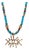 Guardian Evil Eye Pendant Turquoise Stone Beaded Necklace For Sale