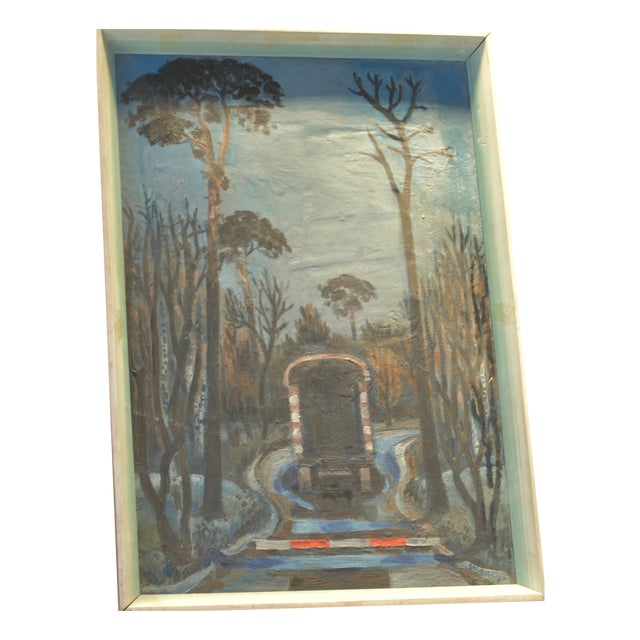 Endstation, Wilhelm Schläger, 1967, Oil on Canvas in Original Frame For Sale
