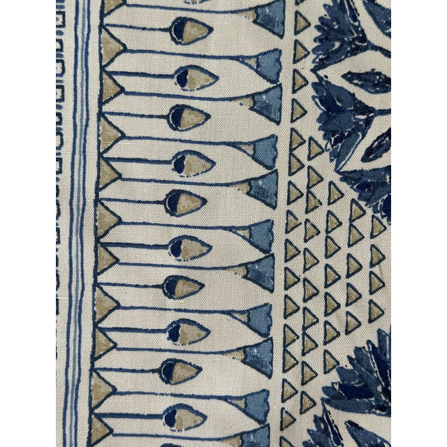 French Thibaut Anna French Cairo Blue and White Fabric 2 3/8 For Sale - Image 3 of 5