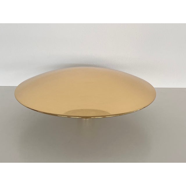 Large Flush Mount Light in Polished Brass by Florian Schulz, 1970s For Sale - Image 6 of 14