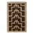 1950s Vintage Tulu Tribal Rug in Brown & Beige Geometric Pattern, Shag Pile For Sale