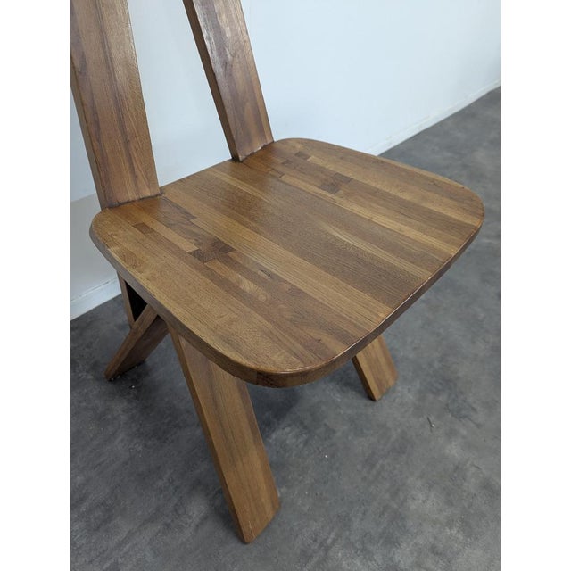 S45 Chairs in Elm by Pierre Chapo, Set of 4 For Sale - Image 9 of 10