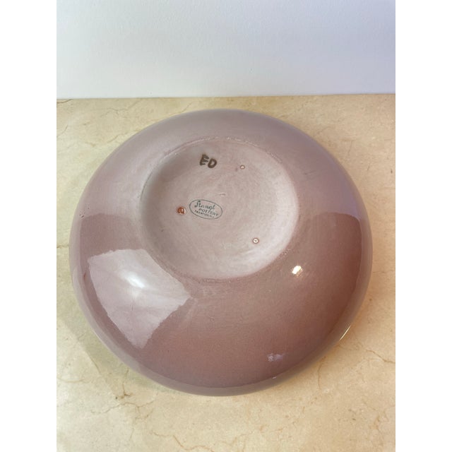 Ceramic Vintage Stangl Pottery Terra Rose Bowl, Mauve & Turquoise Swirl, Trenton Nj For Sale - Image 7 of 9