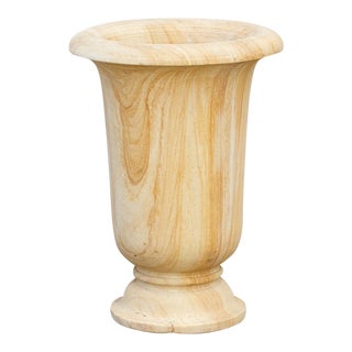 Tall Provencal Indo-French Stone Urn Planter For Sale