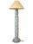 Postmodern 1980s Postmodern Blue-Gray Twisted Column Floor Lamp With Cream Empire Shade For Sale - Image 3 of 14